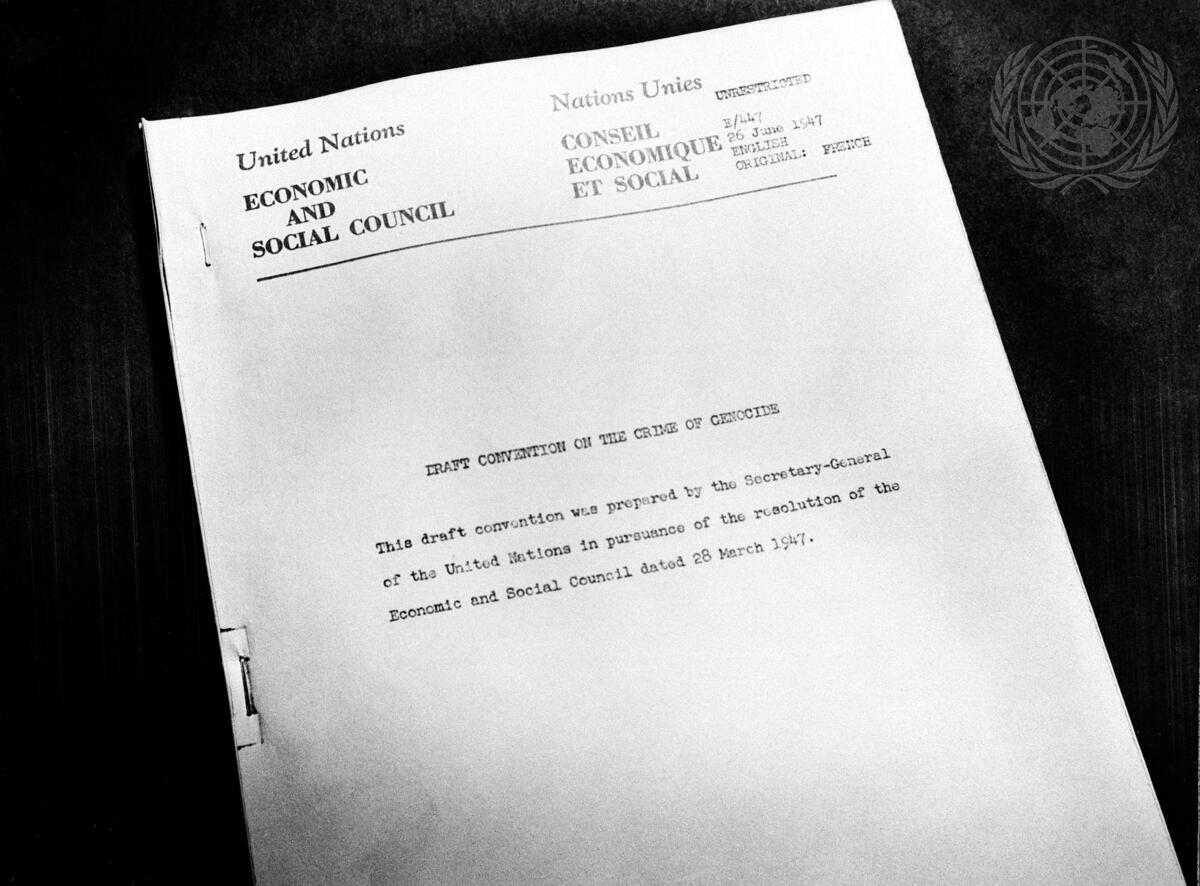 UN Convention on the Prevention and Punishment of the Crime of Genocide adopted